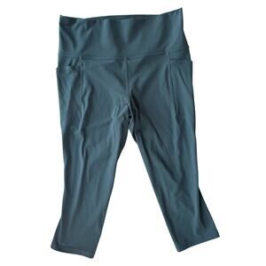 Athleta Yoga Leggings Women's Large Sky Blue Side Pockets